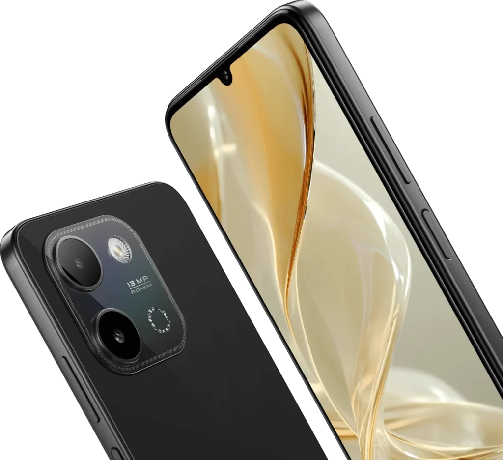 Lava Bold N2, in Indus Black, back and front close up