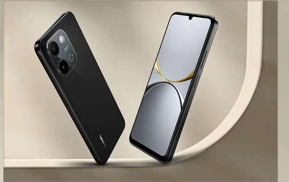 Lava Bold N2, in Indus Black, back and front standing on a shelf