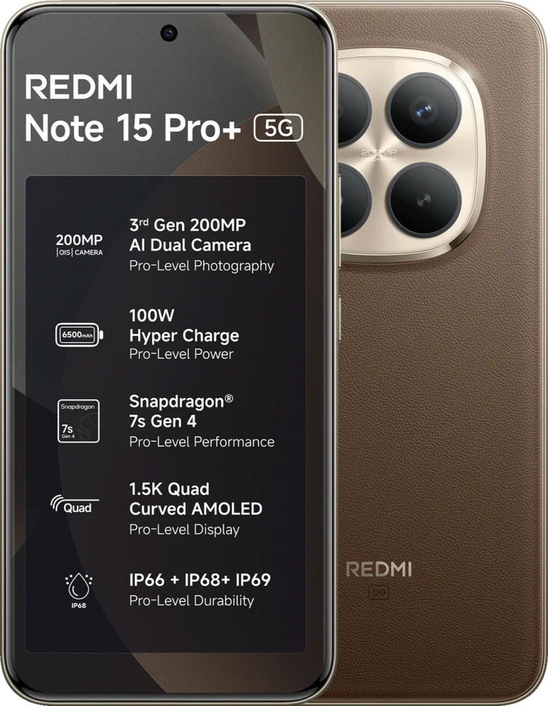 Redmi Note 15 Pro+ 5G in Coffee Mocha