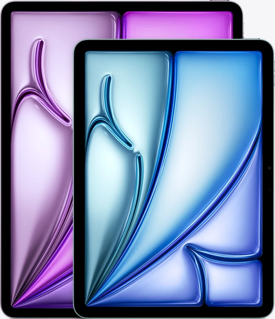 Apple iPad Air 11″ (M4), 11-inch and 13-inch models from the front
