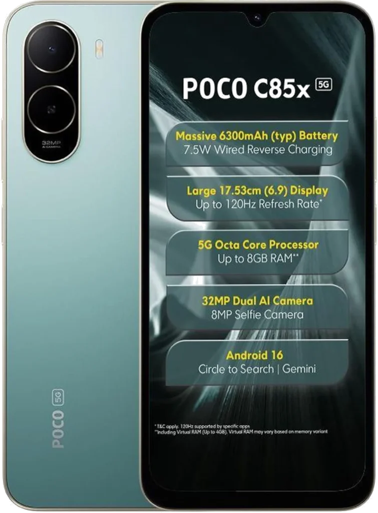 Poco C85x in Emerald Green