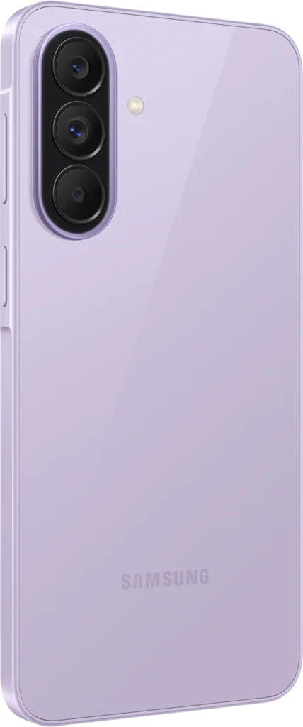 Samsung Galaxy A37 5G, in Awesome Lavender, at an angle