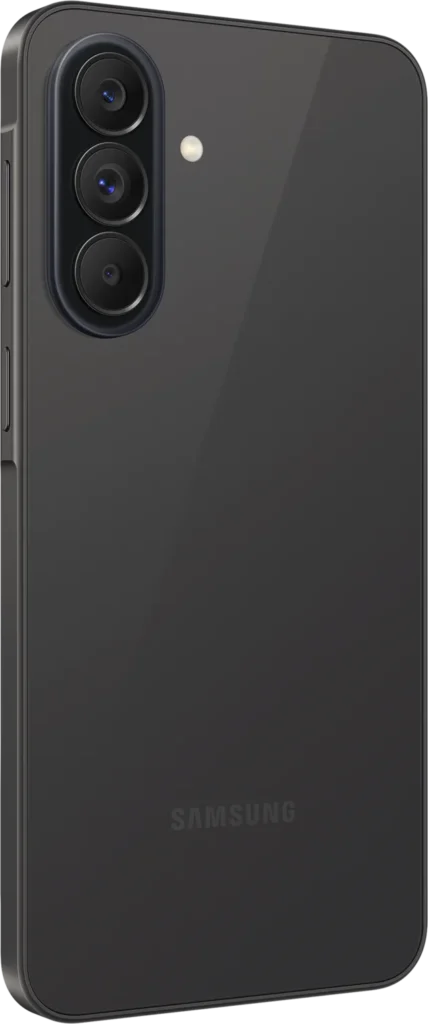 Samsung Galaxy A37 5G, in Awesome Charcoal, at an angle