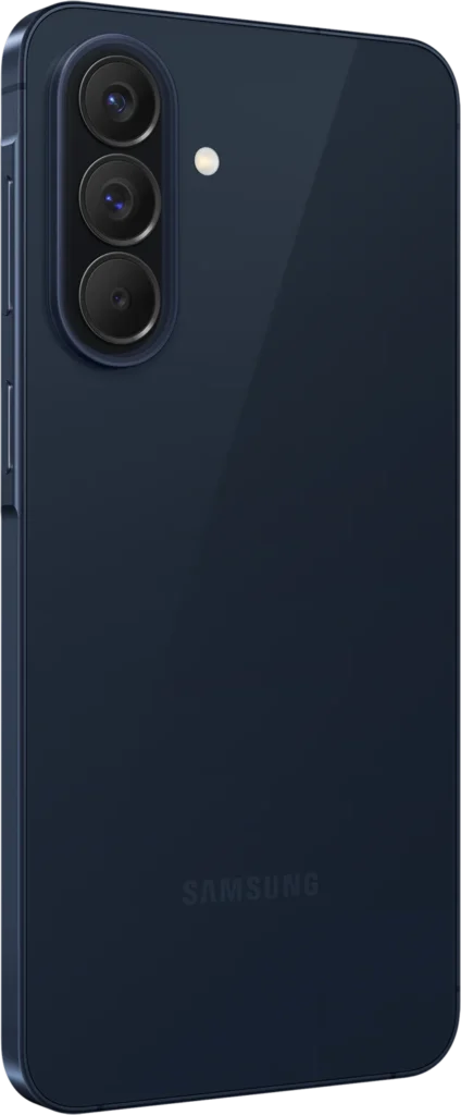 Samsung Galaxy A57 5G, in Awesome Navy, at an angle