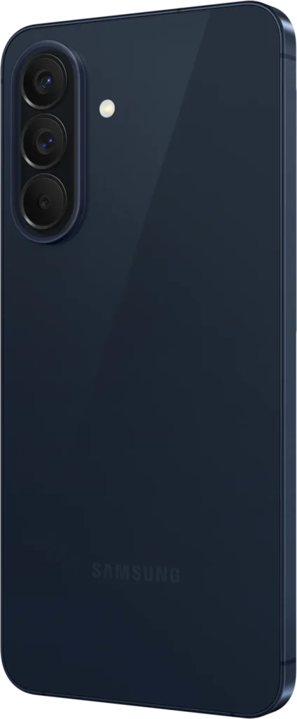 Samsung Galaxy A57 5G, in Awesome Navy, rear angle