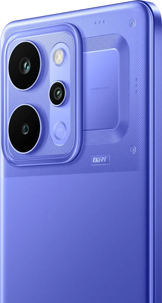 realme NARZO Power 5G, camera close-up in Trans Blue
