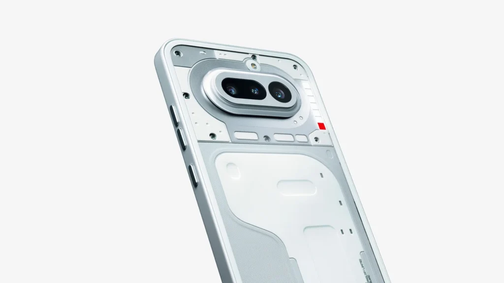 Nothing Phone (4a), the back in White, close up