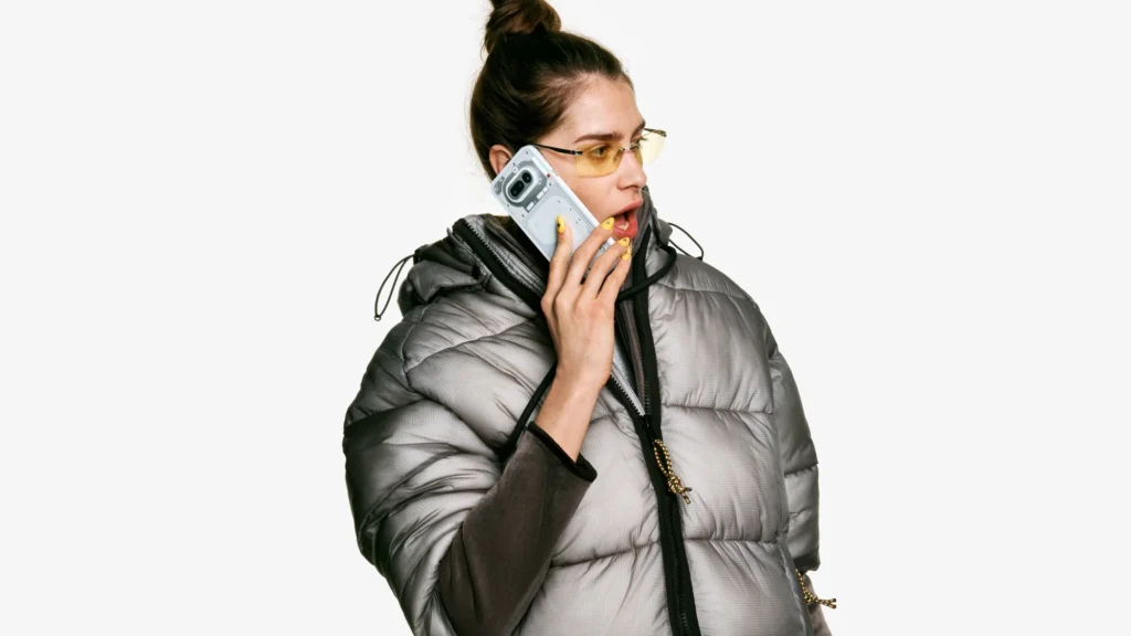 Nothing Phone (4a), held to the ear
