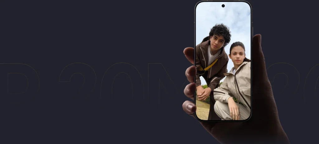 Poco X8 Pro, held up, with a photo on screen