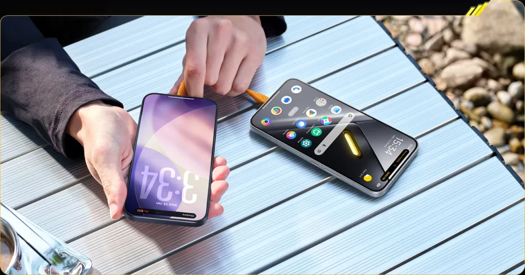 Poco X8 Pro Max, two phones on a table