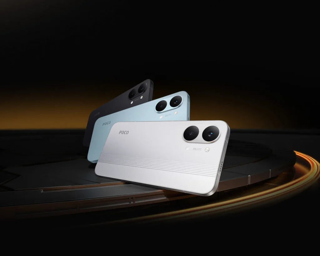 Poco X8 Pro Max, three colours, stacked