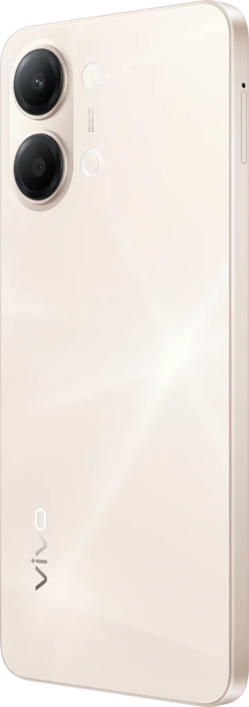 Vivo Y21 5G, in Champagne Gold, from the back