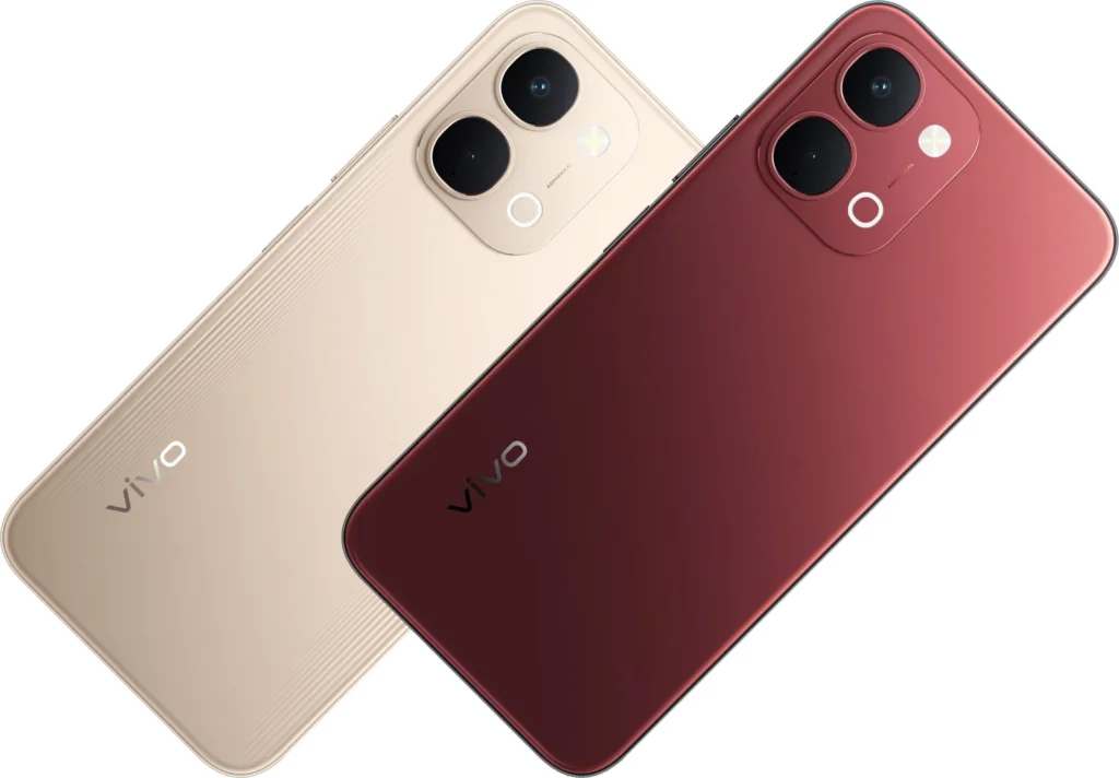 Vivo Y51 Pro 5G, angled studio view of the frame and camera island