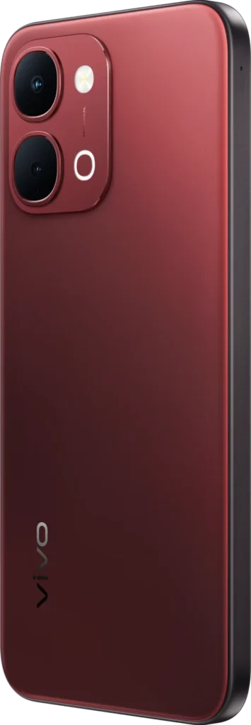 Vivo Y51 Pro 5G, in Festive Red, from the back
