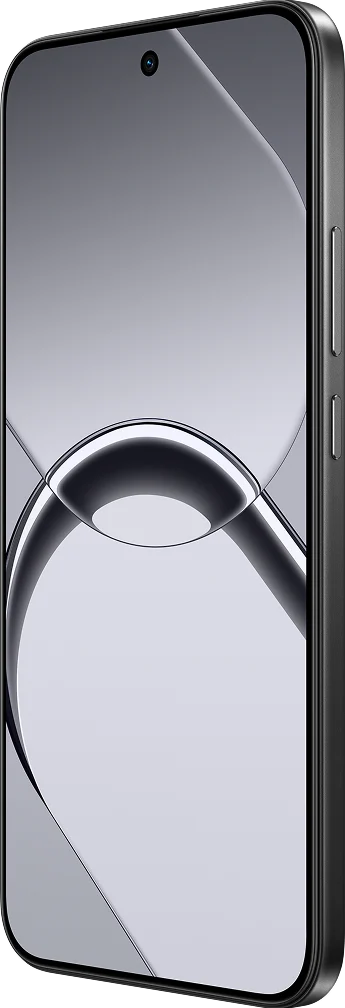 realme 16 5G, in Air Black, front at an angle
