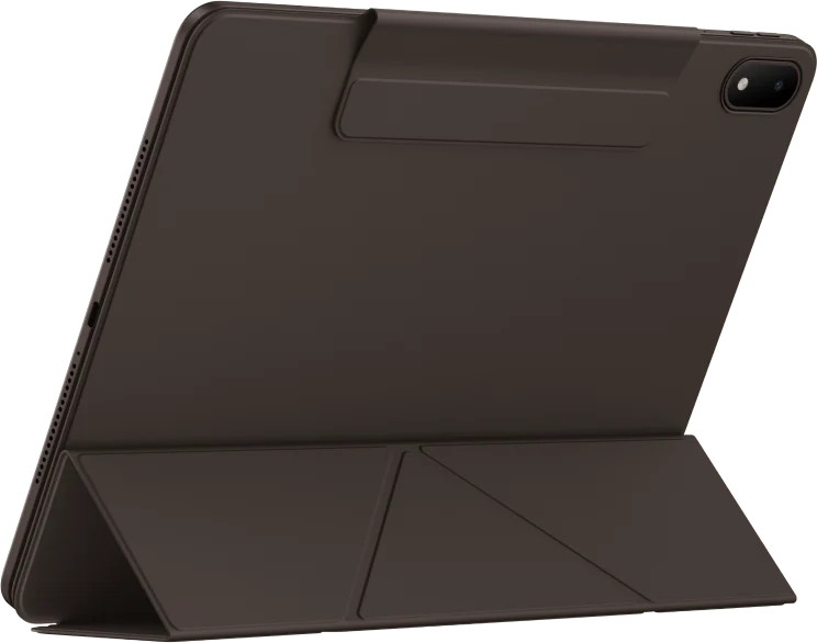 OnePlus Pad 4, propped up in the Folio Case