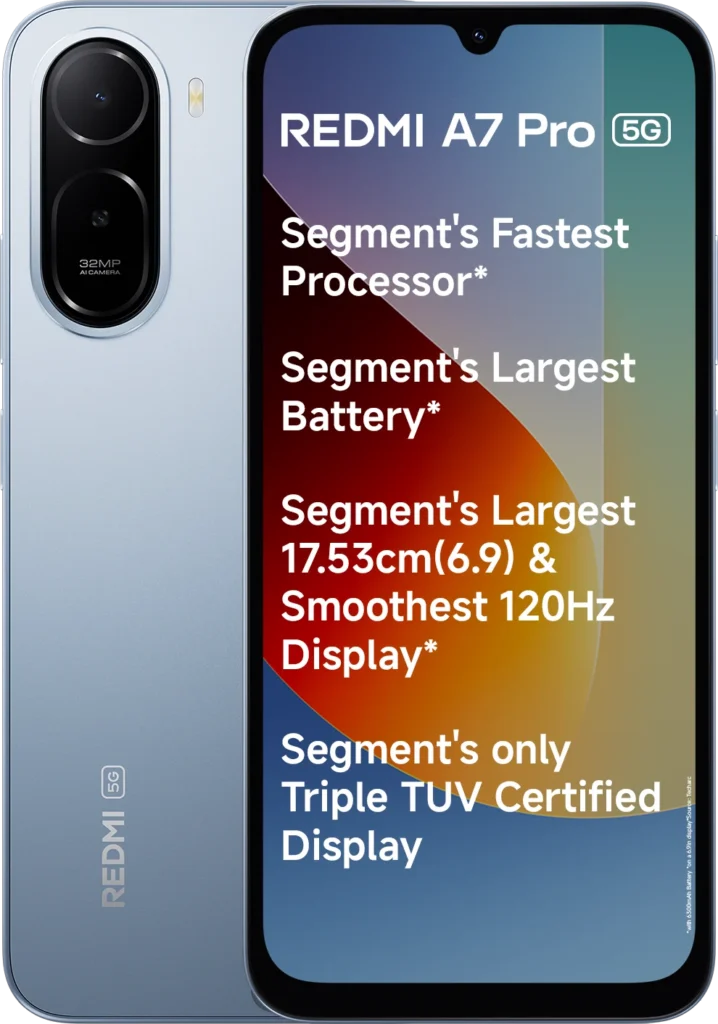 Redmi A7 Pro 5G in Mist Blue