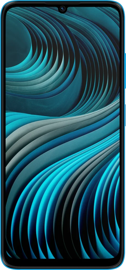 HMD Vibe2 5G, in Nordic Blue, from the front