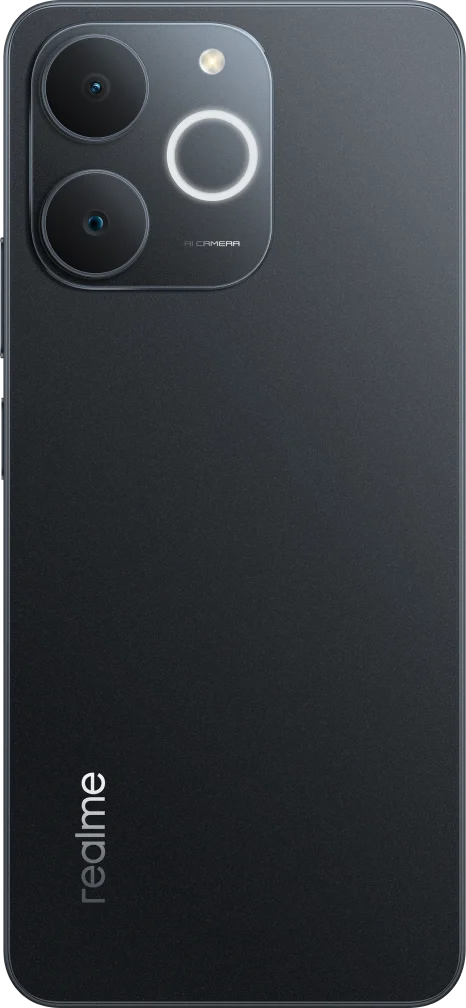 Realme P4 Lite, side profile view illustrating slim chassis design