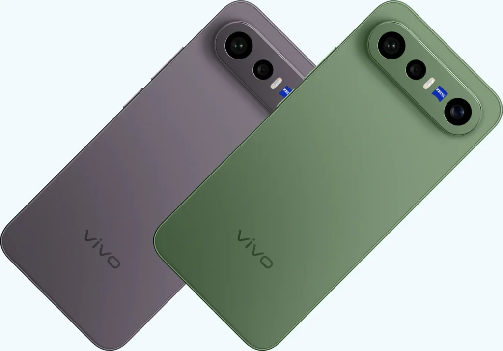Vivo X300 FE, both colours at an angle, from the back