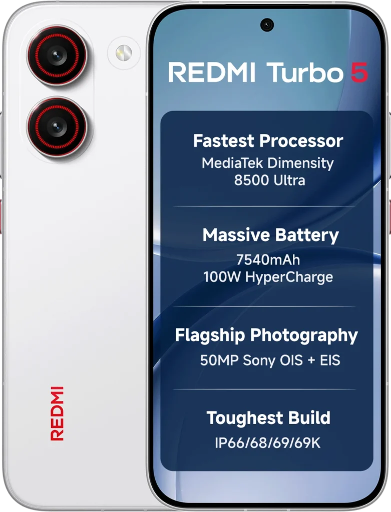 Redmi Turbo 5 in Turbo White
