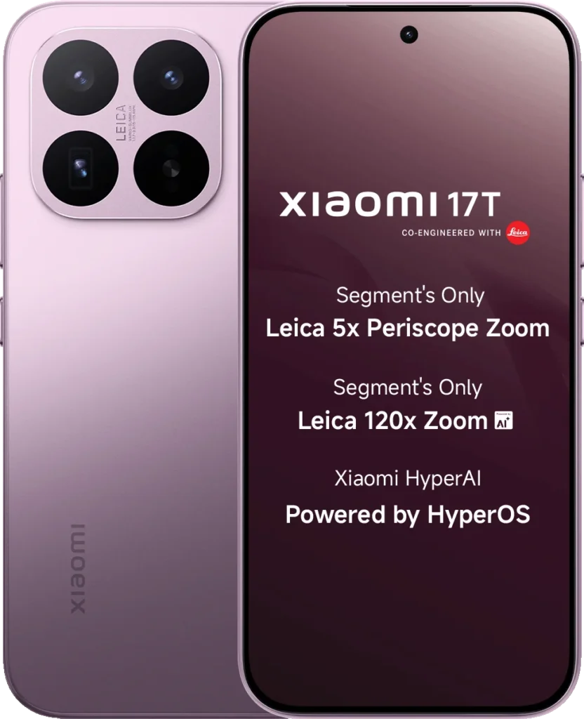 Xiaomi 17T, Front display and symmetrical slim bezels