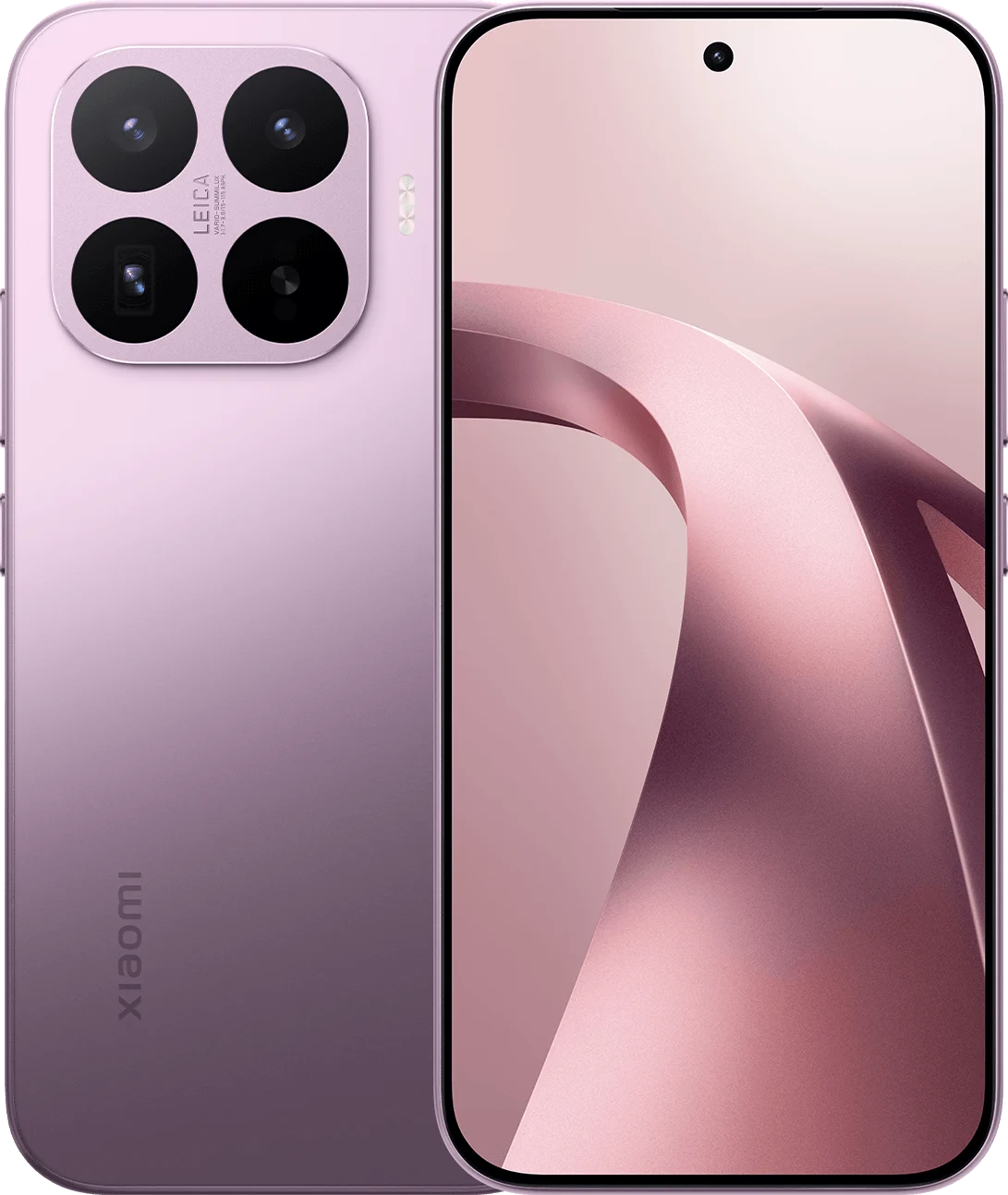 Xiaomi 17T seen from the back and front in an official render