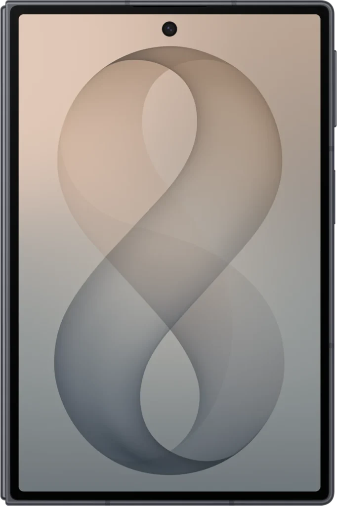 Samsung Galaxy Z Fold8, unfolded in Graphite, rear view