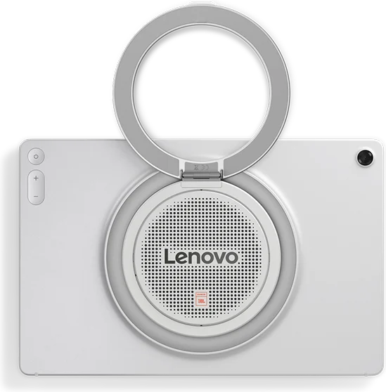 Lenovo Tab Plus Gen 2, from the back with the kickstand out