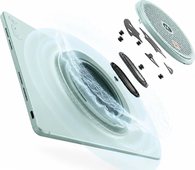Motorola Moto Pad 70 Groove, exploded view of the round speaker on the back
