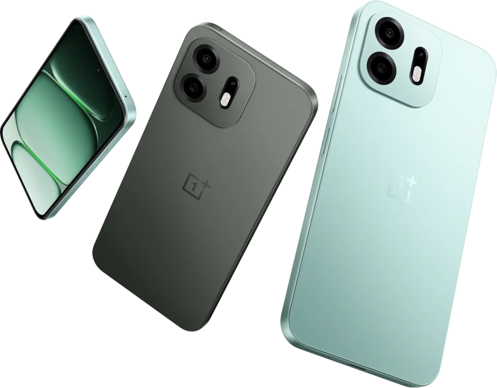 OnePlus OnePlus N6, in Fresh Mint and Midnight Green finishes