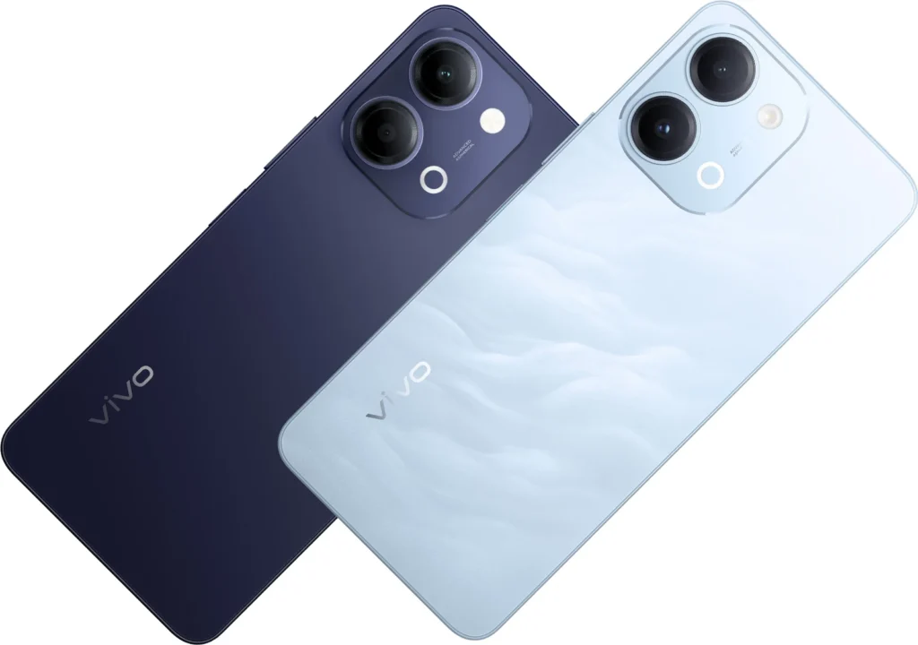 Vivo T5 Lite 44W 5G, angled studio view of the frame and camera module