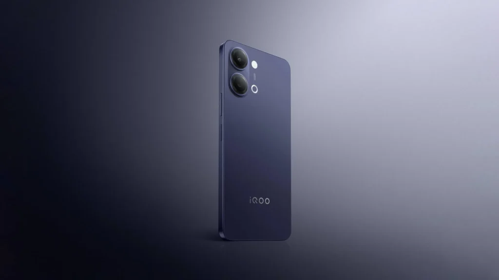 iQOO Z11 Lite 44W, in Midnight Blue, standing