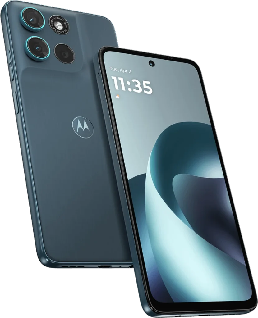 Motorola Moto G Max, in Pantone Stargazer, front and rear view