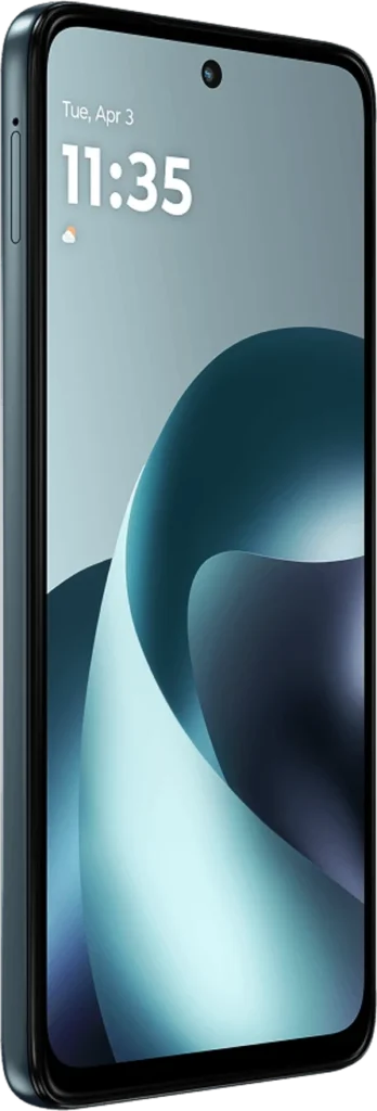 Motorola Moto G Max, in Pantone Stargazer, angled perspective showing dual camera island
