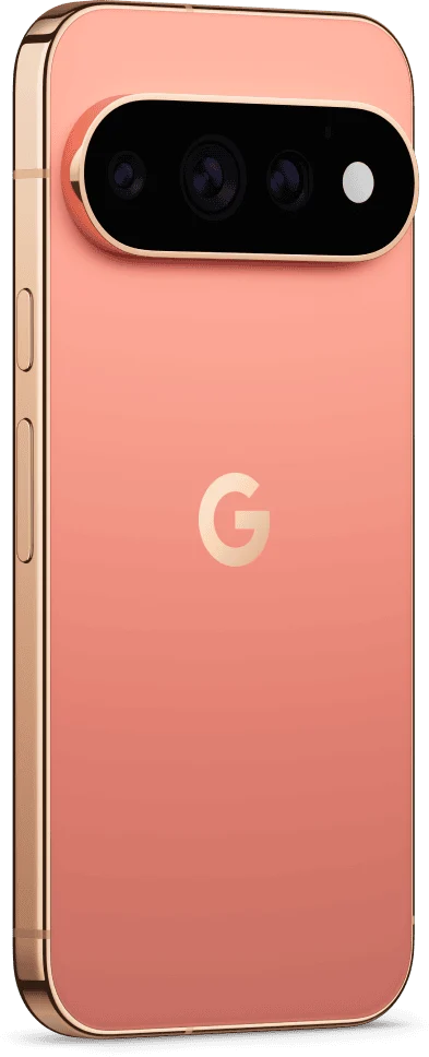 Google Pixel 11 Pro, in Canyon, angled rear view