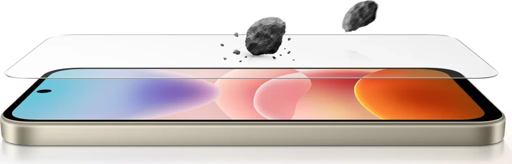 Xiaomi Redmi 17 5G, screen glass with falling stones
