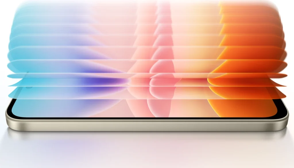 Xiaomi Redmi 17 5G, lying flat, screen on