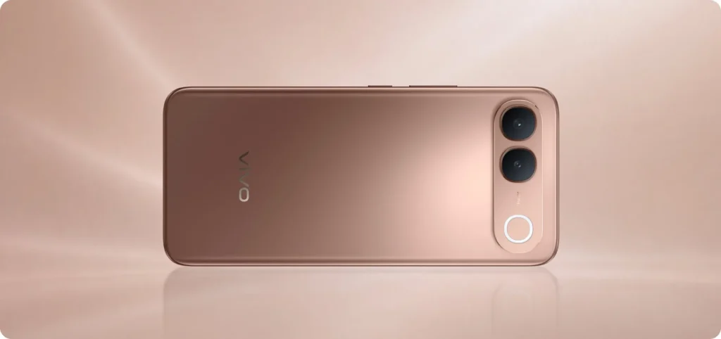Vivo S2, in Regal Bronze, lying on its side