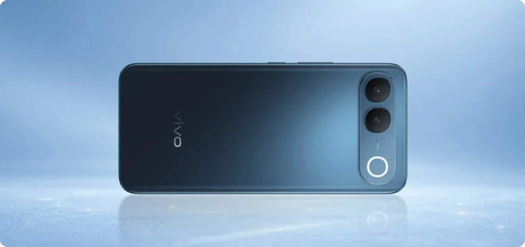 Vivo S2, in Sapphire Blue, lying on its side