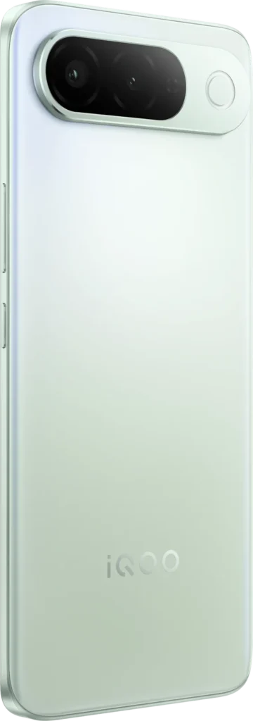iQOO Z11, in Aurora Green, from the back