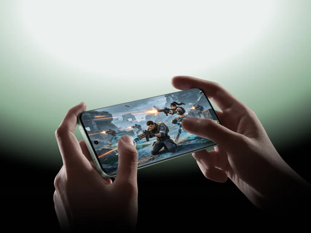 iQOO Z11, playing a game, held sideways