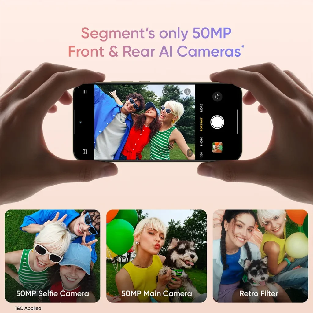 Realme 15T 5G, angled chassis perspective highlighting frame profile