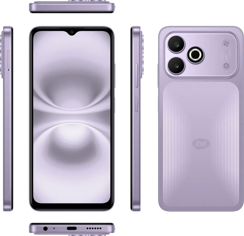 itel Zeno 300, in Lavender Purple from every side