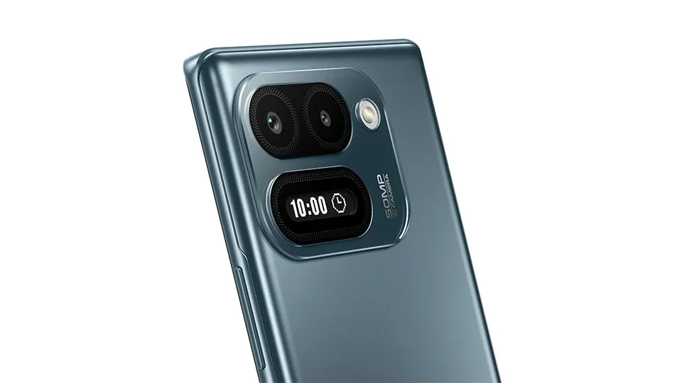 Lava Virat Curve, in Ellora Slate, cameras and rear mini screen close up