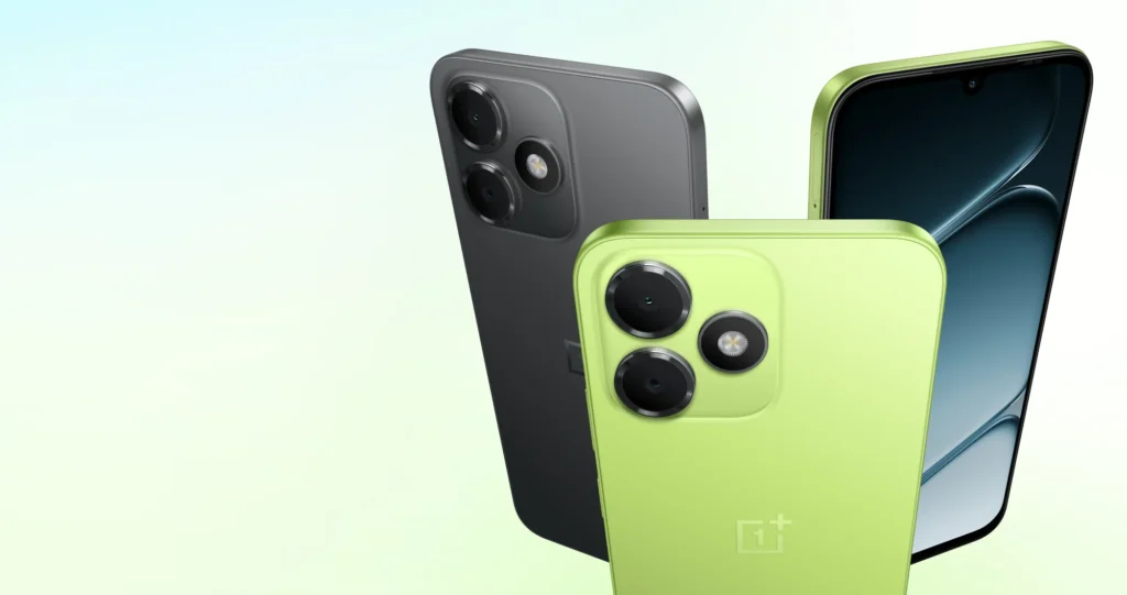 OnePlus OnePlus N6 Lite, in Neo Green and Midnight Hype finishes