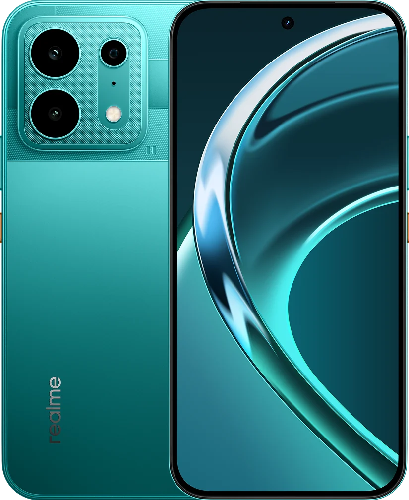 Realme P4s 5G in Electric Cyan
