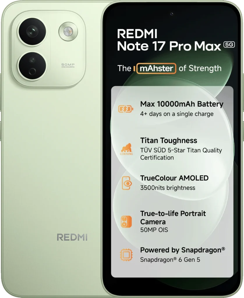 Redmi Note 17 Pro Max 5G in Matcha Green