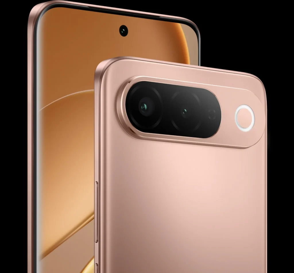Vivo T5 5G, close-up of the camera in Royal Bronze