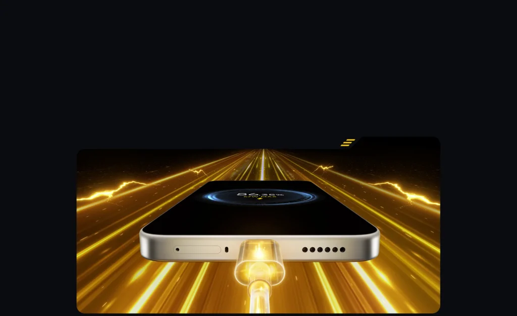Poco X8, plugged in to charge